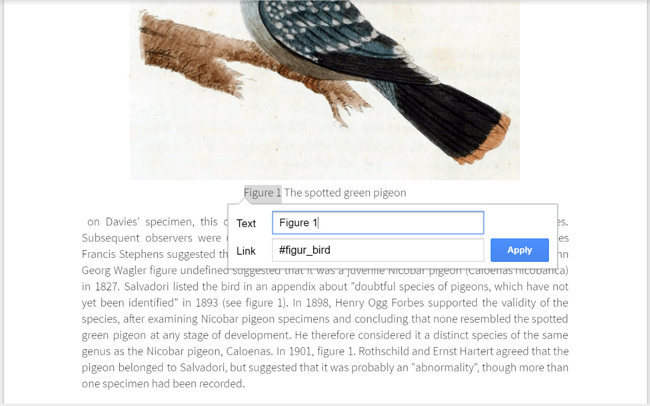 Creating a figure label